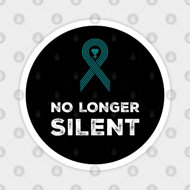 No Longer Silent, Sexual Assault Awareness Month Magnet by Adam Brooq